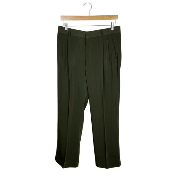 Vittorio  St Angelo  Olive Green Dress Trousers- Size 34L - Picture 1 of 6